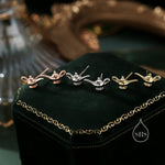 Aladdin's Magic Lamp Stud Earrings in Sterling Silver, Cute Genie Stud, Fairy tale Inspired Design