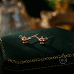 Aladdin's Magic Lamp Stud Earrings in Sterling Silver, Cute Genie Stud, Fairy tale Inspired Design