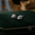 Nugget Stud Earrings in Sterling Silver, Silver Nugget Earrings, Gold Nugget Earrings, Lava Rock Shape Stud Earrings, Organic Shape Earrings