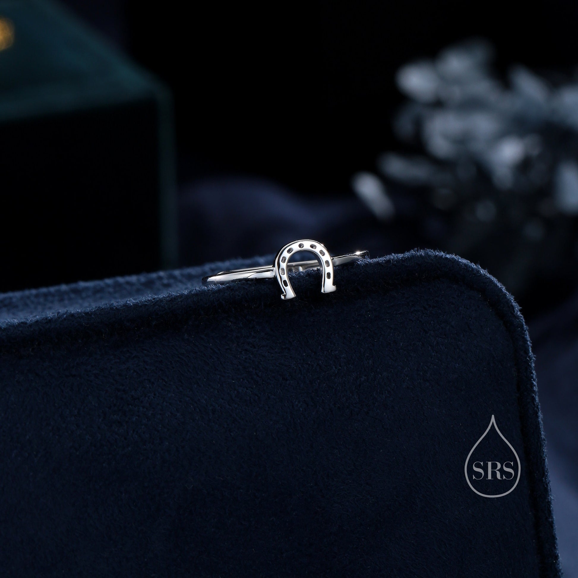 Sterling Silver Cute Little Horseshoe Ring, Adjustable Size, Cute Horseshoe Ring, Dainty and Delicate, Lucky Horse Shoe Ring