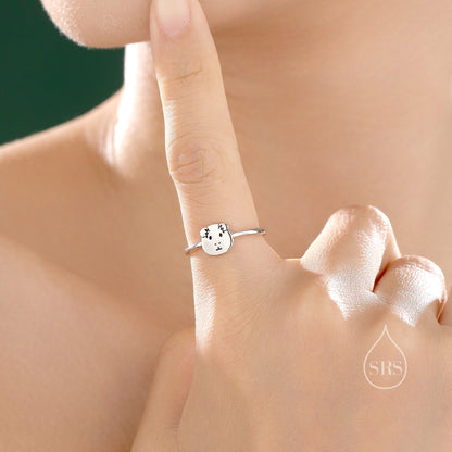 Sterling Silver Cute Little Guinea Pig Ring, Adjustable Size, Cute Guinea Pig Jewellery, Dainty and Delicate, Guinea Pig Ring