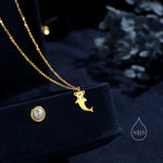 Tiny Smiling Hammerhead Shark Pendant Necklace in Sterling Silver, Silver or gold, Shark Necklace, Shark Fish Necklace, Cute Fish Necklace