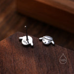 Cute Sheep Stud Earrings in Sterling Silver, Fluffy Sheep Face Earrings, Nature Inspired Sheep Head Earrings, Pet Lover