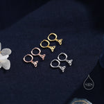 Celtic Trinity Knot Huggie Hoop Earrings in Sterling Silver, Silver, Gold or Rose Gold, Celtic Trinity Knot Earrings