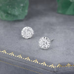 Sterling Silver Hammered Disk Stud Earrings, Hammered Earrings, Coin Earrings
