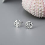 Sterling Silver Hammered Disk Stud Earrings, Hammered Earrings, Coin Earrings