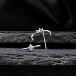 Single Piercing CZ Skinny Earlobe Cuff Earring in Sterling Silver, Lobe Cuff, Silver or Gold or Rose Gold, Stapler Earrings