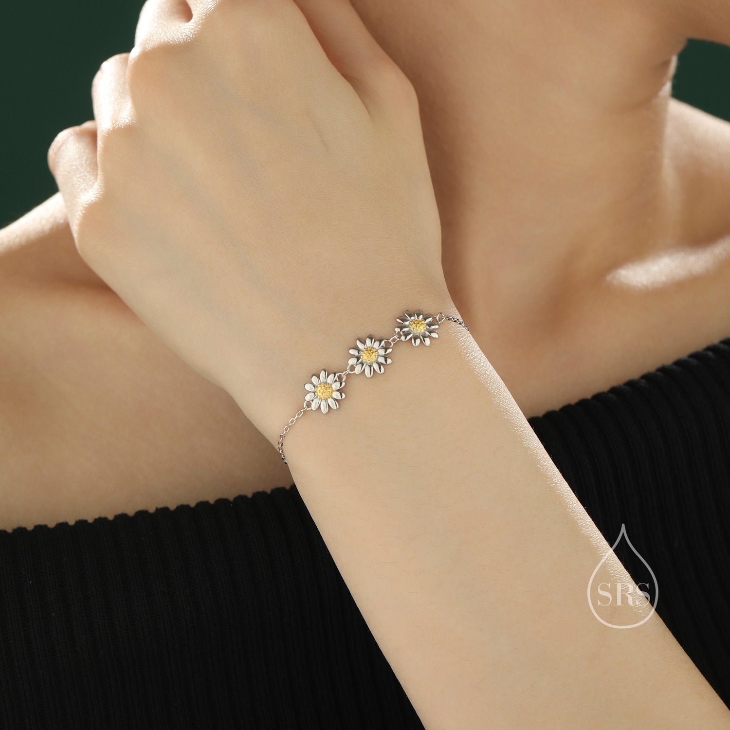 Daisy Trio Charm Bracelet