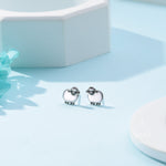 The Valais Blacknose Sheep Stud earrings in Sterling Silver, Fluffy Black Face Sheep Earrings, Nature Inspired, Pet Lover