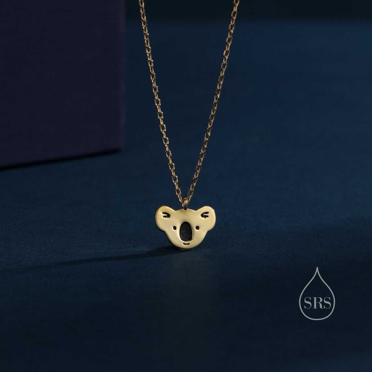 Cute Little Koala Bear Pendant Necklace in Sterling Silver, Silver or Gold or Rose Gold, Koala Necklace in Silver