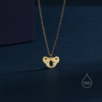 Cute Little Koala Bear Pendant Necklace in Sterling Silver, Silver or Gold or Rose Gold, Koala Necklace in Silver