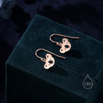 Koala Bear Drop Hook Earrings in Sterling Silver, Silver or Gold or Rose Gold, Koala Dangle Earrings, Koala Drop Earrings