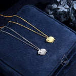 Fluffy Sheep Pendant Necklace in Sterling Silver, Silver, Gold or Rose Gold, Silver Sheep Necklace, Sheep Necklace