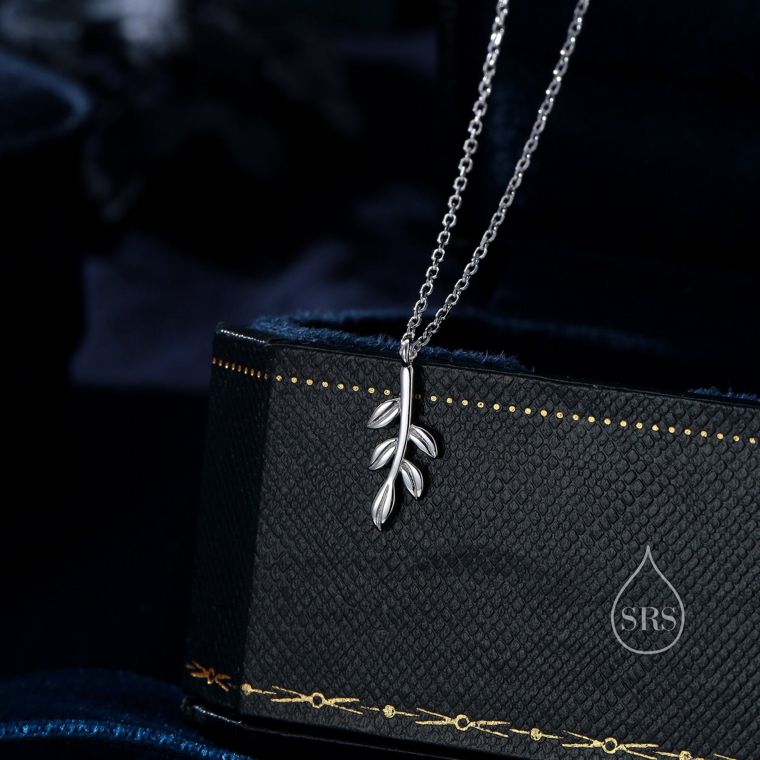 Olive Leaf Pendant Necklace