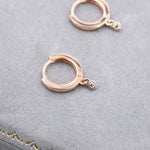 Extra Tiny CZ Huggie Hoop Earrings in Sterling Silver, Silver or Gold, Geometric Hoop Earrings, Green, Blue, Pink, Purple or Clear CZ