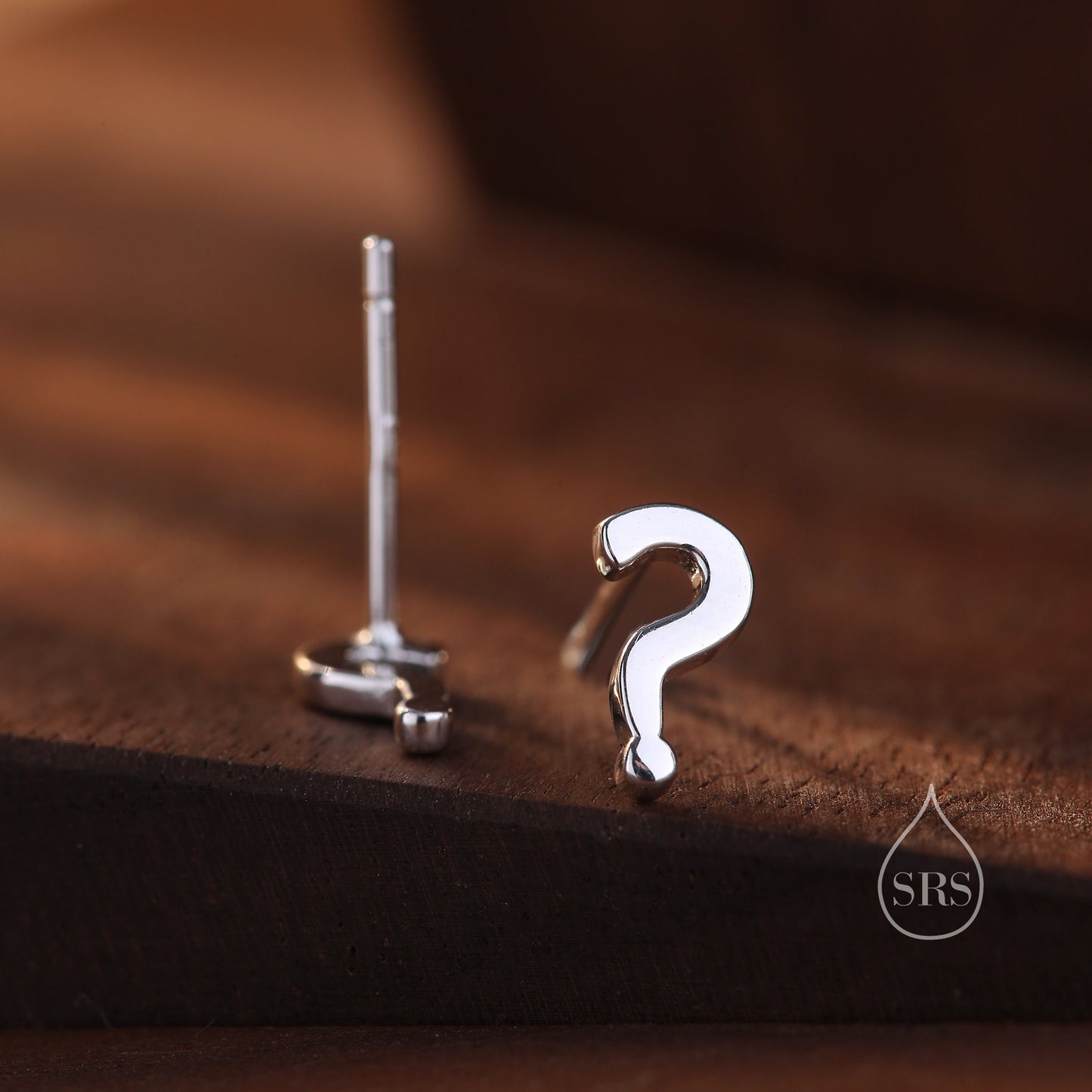 Question Mark Stud Earrings in Sterling Silver, Silver or Gold or Rose Gold, Question Mark Earrings, Fun and Playful Jewellery