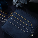 Minimalist Dainty Bead Motif Necklace in Sterling Silver, Various Lengths, Silver or Gold or Rose Gold, Satellite Chain Bead Choker Necklace