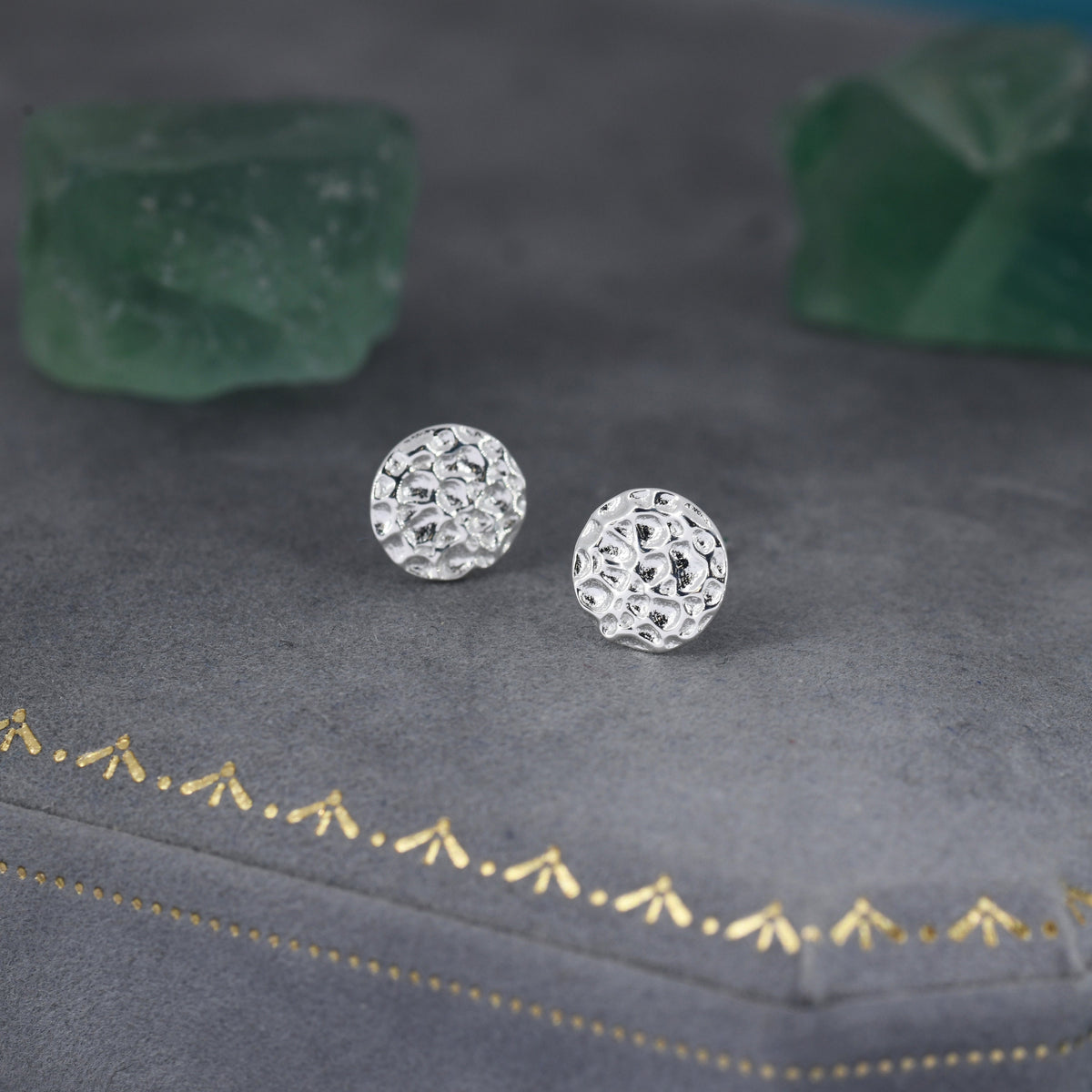 Sterling Silver Hammered Disk Stud Earrings, Hammered Earrings, Coin Earrings