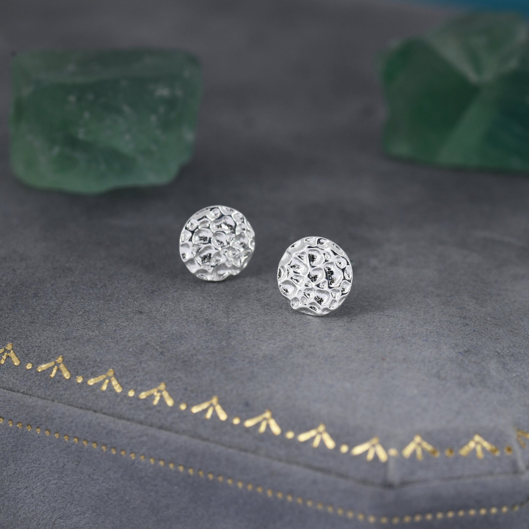 Sterling Silver Hammered Disk Stud Earrings, Hammered Earrings, Coin Earrings