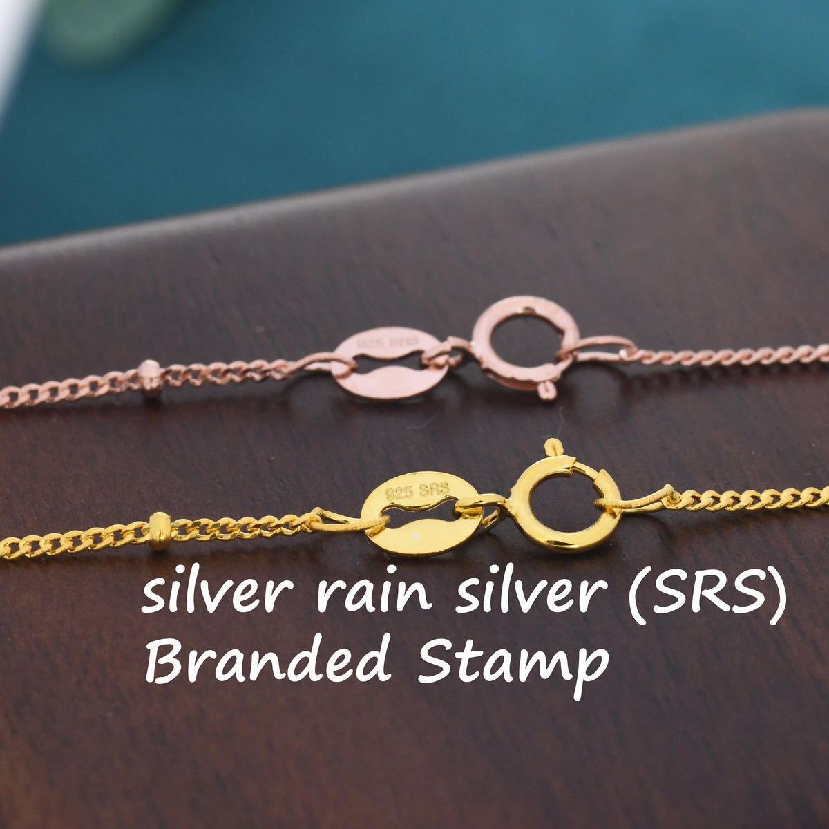 Minimalist Dainty Bead Motif Necklace in Sterling Silver, Various Lengths, Silver or Gold or Rose Gold, Satellite Chain Bead Choker Necklace