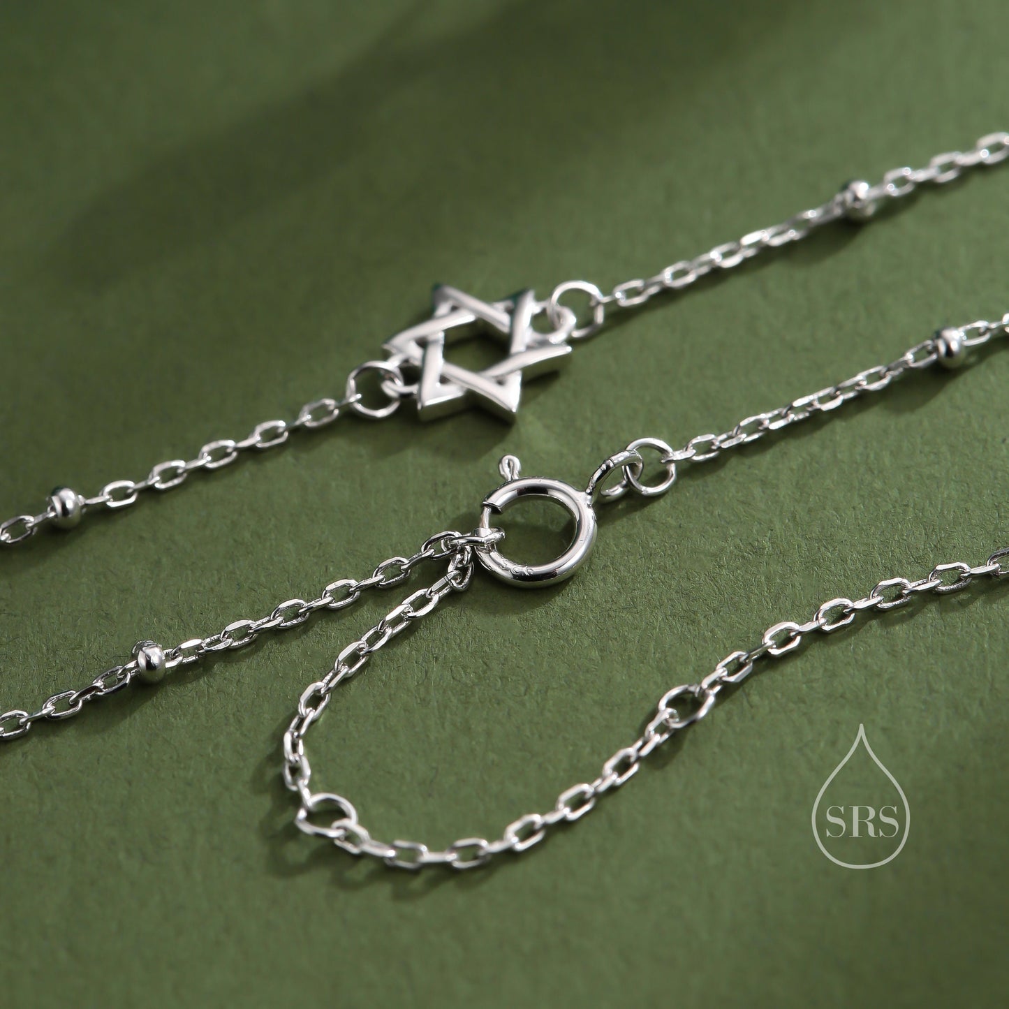 Star of David Bracelet in Sterling Silver, Silver or Gold or Rose Gold, Star Bracelet, Star Jewellery