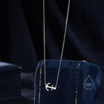 Dainty Anchor Pendant Necklace in Sterling Silver, Silver or Gold or Rose Gold, Anchor Necklace in Silver