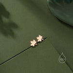 Maple Leaf Stud Earrings in Sterling SilverNature Inspired Flower Earrings -Leaf Earrings, Silver Gold or Rose Gold, Fun, Whimsical