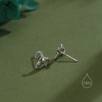 Sterling Silver Tiny Ram Skull Stud Earrings, Silver or Gold or Rose Gold, Ram Skeleton Earrings in Sterling Silver Ram Head Earrings,