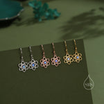 Atom Drop Hook Earrings in Sterling Silver with Simulated Moonstone, Silver or Gold or Rose Gold, Sterling Silver Atom Earrings