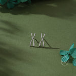 Chromosome Stud Earrings in Sterling Silver, Silver or Gold, Chromosome Earrings, X DNA Stud Earrings, Science Gift