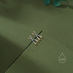 Chromosome Stud Earrings in Sterling Silver, Silver or Gold, Chromosome Earrings, X DNA Stud Earrings, Science Gift