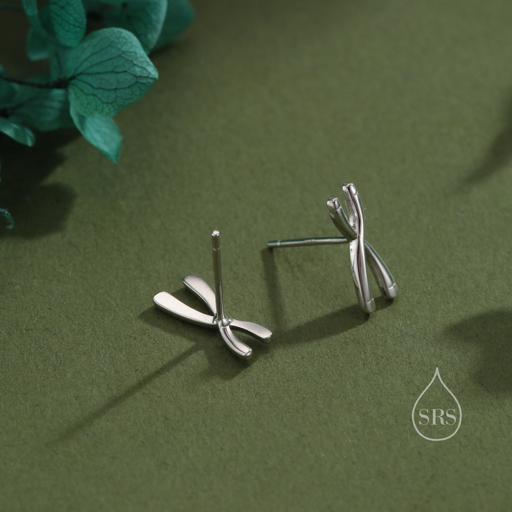 Chromosome Stud Earrings in Sterling Silver, Silver or Gold, Chromosome Earrings, X DNA Stud Earrings, Science Gift