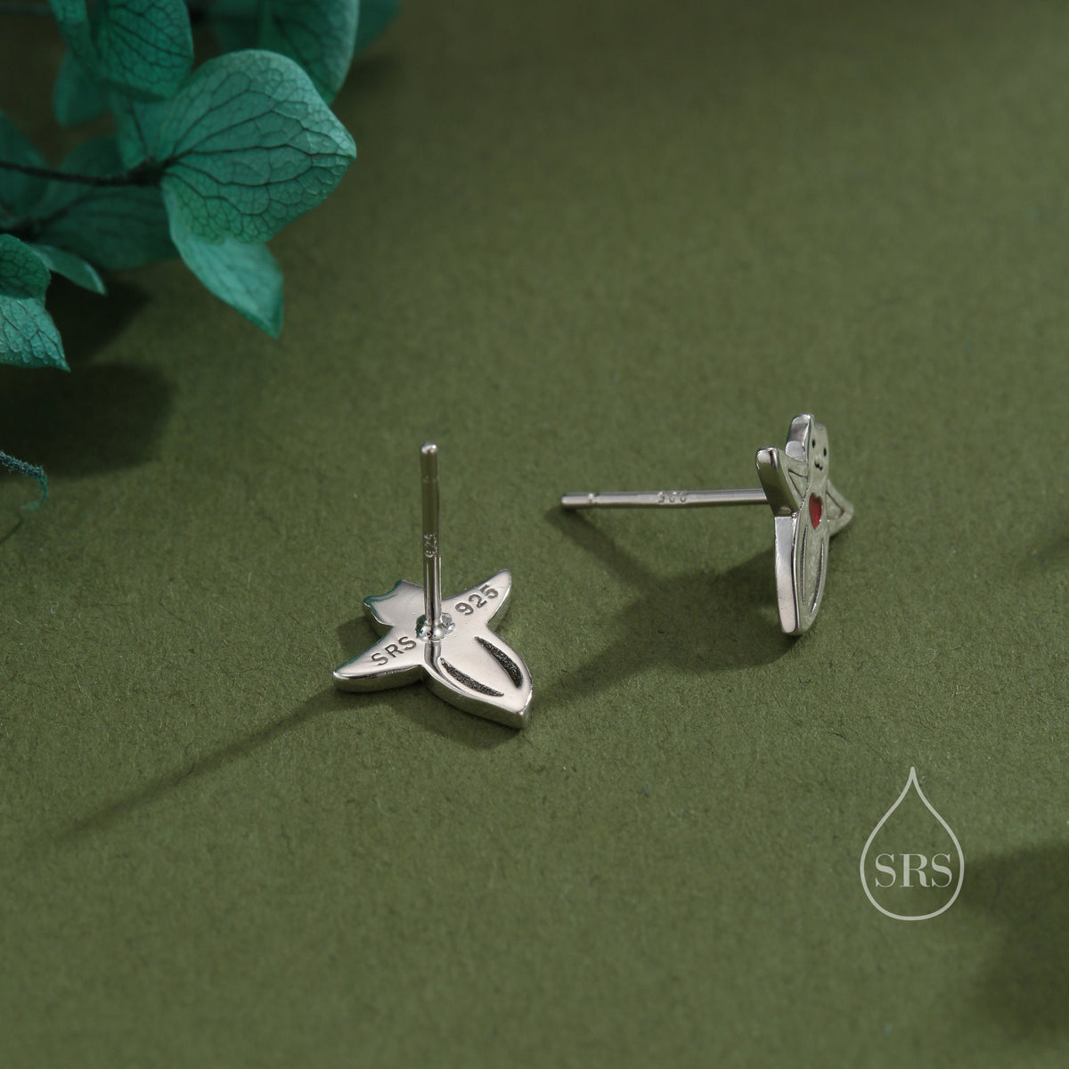 Sale! Sea Angel Stud Earrings in Sterling Silver, Silver or Gold, Tiny Sea Angel Earrings, Ocean Themed Fish Earrings