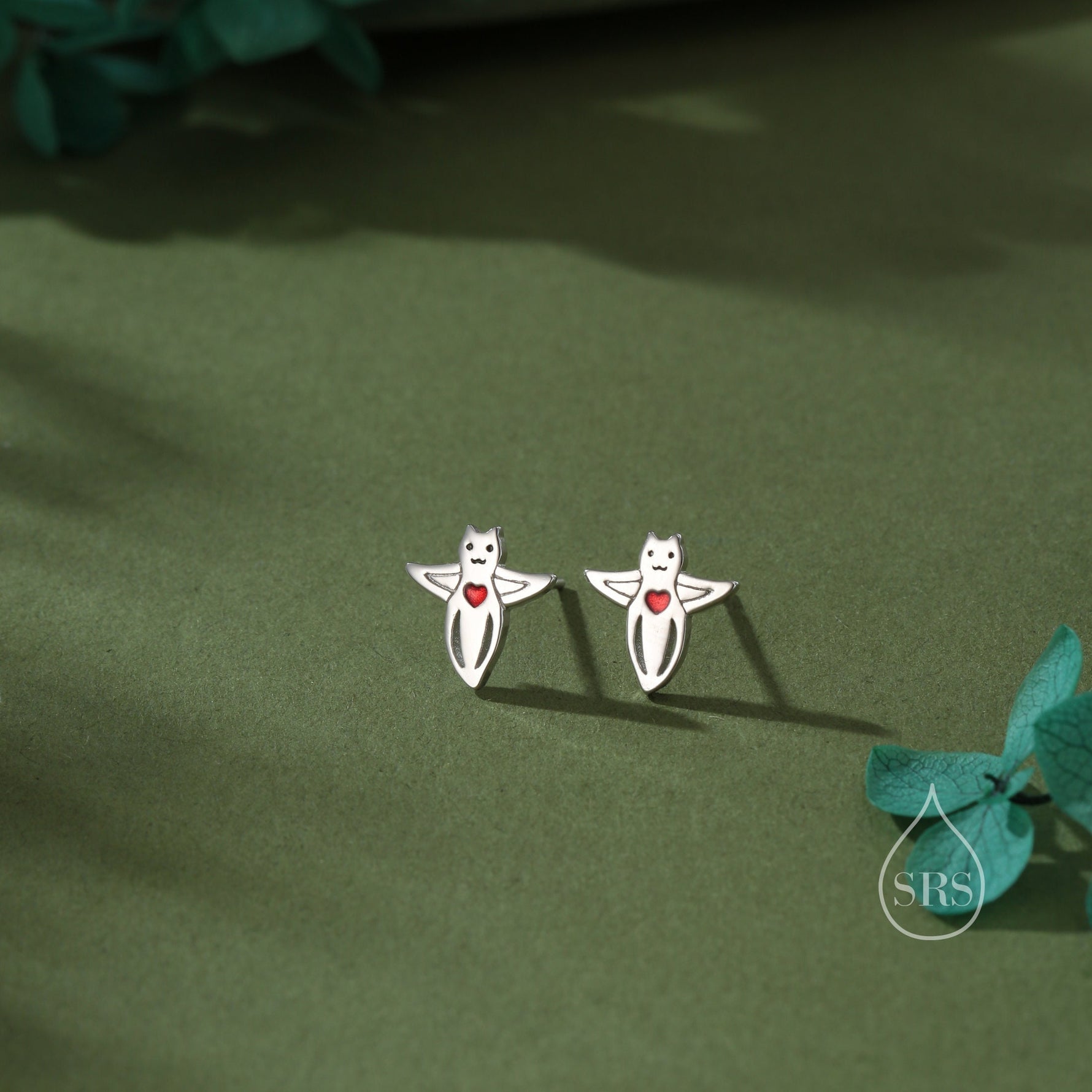 Sale! Sea Angel Stud Earrings in Sterling Silver, Silver or Gold, Tiny Sea Angel Earrings, Ocean Themed Fish Earrings