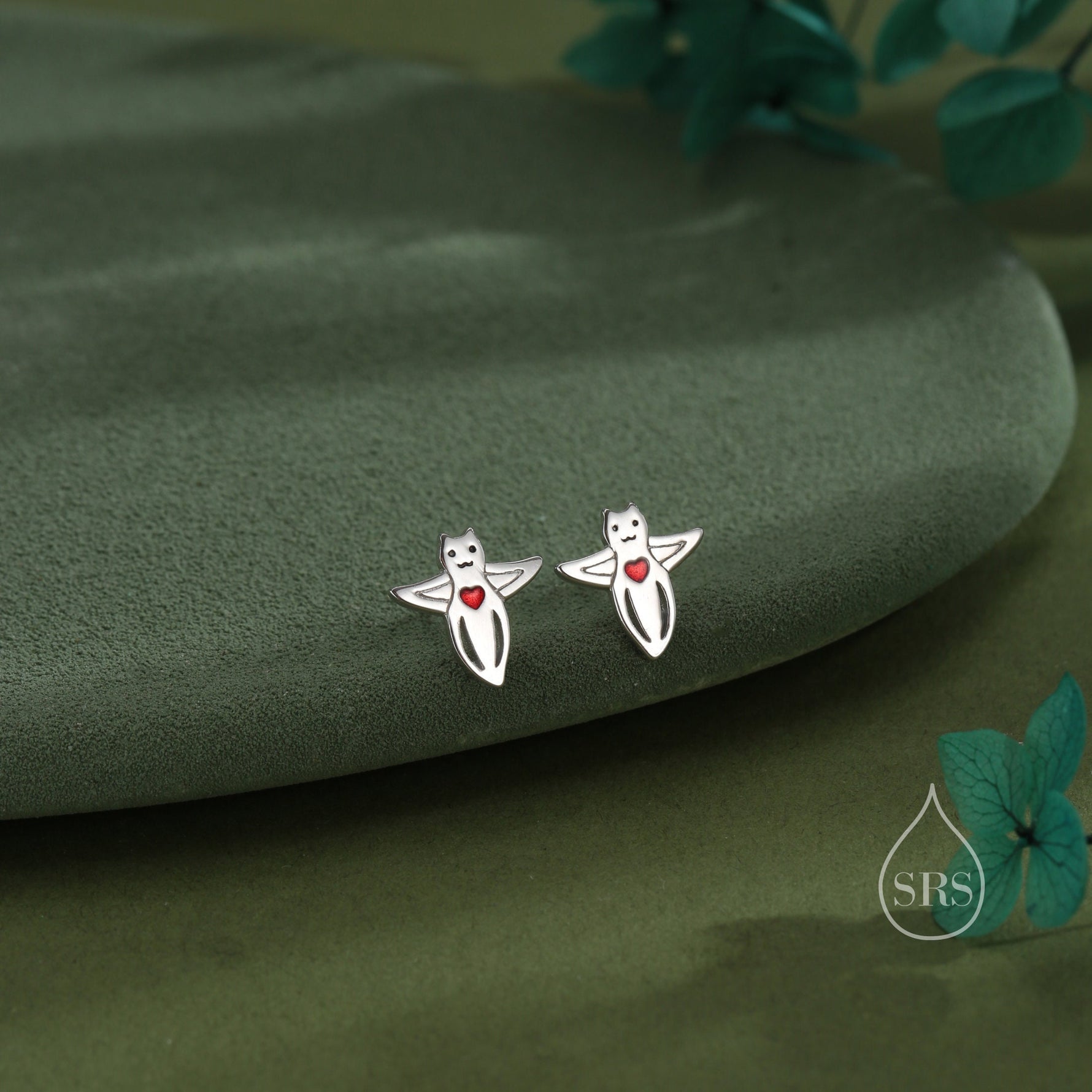 Sale! Sea Angel Stud Earrings in Sterling Silver, Silver or Gold, Tiny Sea Angel Earrings, Ocean Themed Fish Earrings