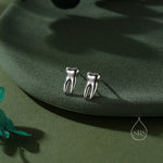 Teeth Earrings in Sterling Silver, Molar Stud Earrings, Silver or Gold, Silver Tooth Stud Earrings, Cute and Quirky Earrings