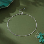 Sterling Silver Double Layer Anklet, Silver or Gold, Two Layer Anklet, Silver Anklet