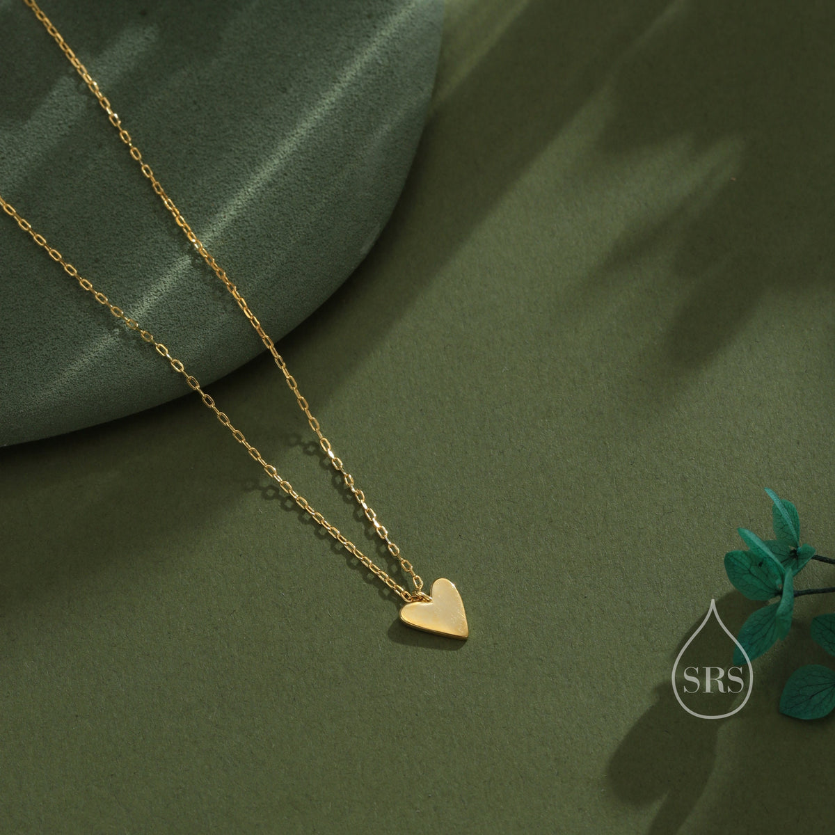 Extra Tiny Heart Pendant Necklace in Sterling Silver, Silver or Gold or Rose Gold, Heart Necklace, Delicate Heart Necklace
