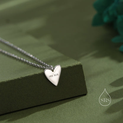 Extra Tiny Heart Pendant Necklace in Sterling Silver, Silver or Gold or Rose Gold, Heart Necklace, Delicate Heart Necklace