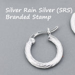 Mini Chunky Braided Hoop Earrings in Sterling Silver, Silver or Gold, Twist Hoop Earrings, Rope Earrings, 10mm Inner Diameter
