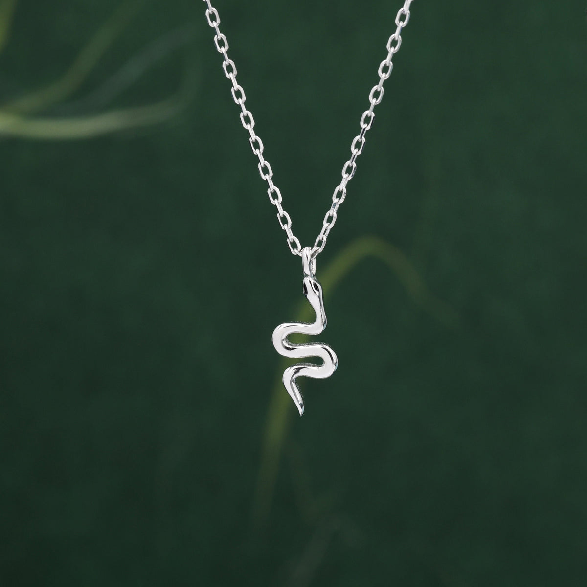 Tiny Snake Pendant Necklace