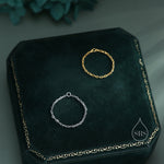 Barely There Chain Ring in Sterling Silver, Dainty Simple Delicate Ring , Thin Ring, Barely Visible Ring, Soft Chain Ring