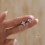 Sale! Sea Angel Stud Earrings in Sterling Silver, Silver or Gold, Tiny Sea Angel Earrings, Ocean Themed Fish Earrings