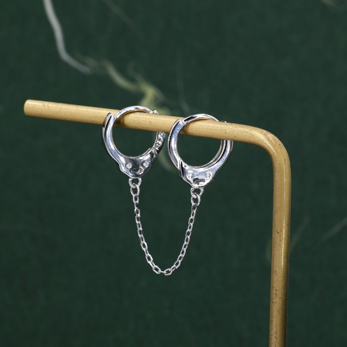 Handcuff Chain Hoop Earrings