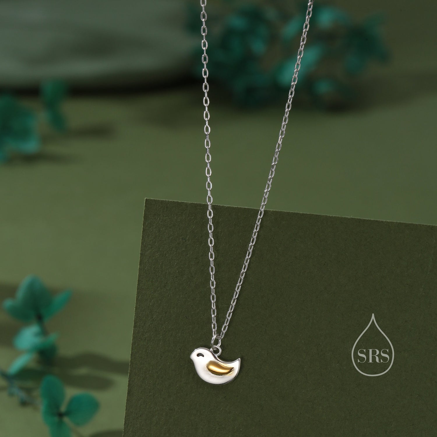 Wren Bird Pendant Necklace