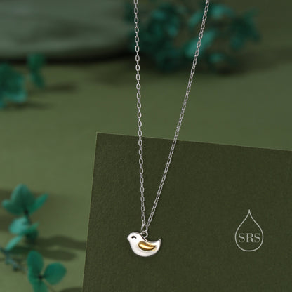 Cute Little Wren Bird Pendant Necklace in Sterling Silver, Wren Bird Pendant, Nature Inspired Bird Necklace