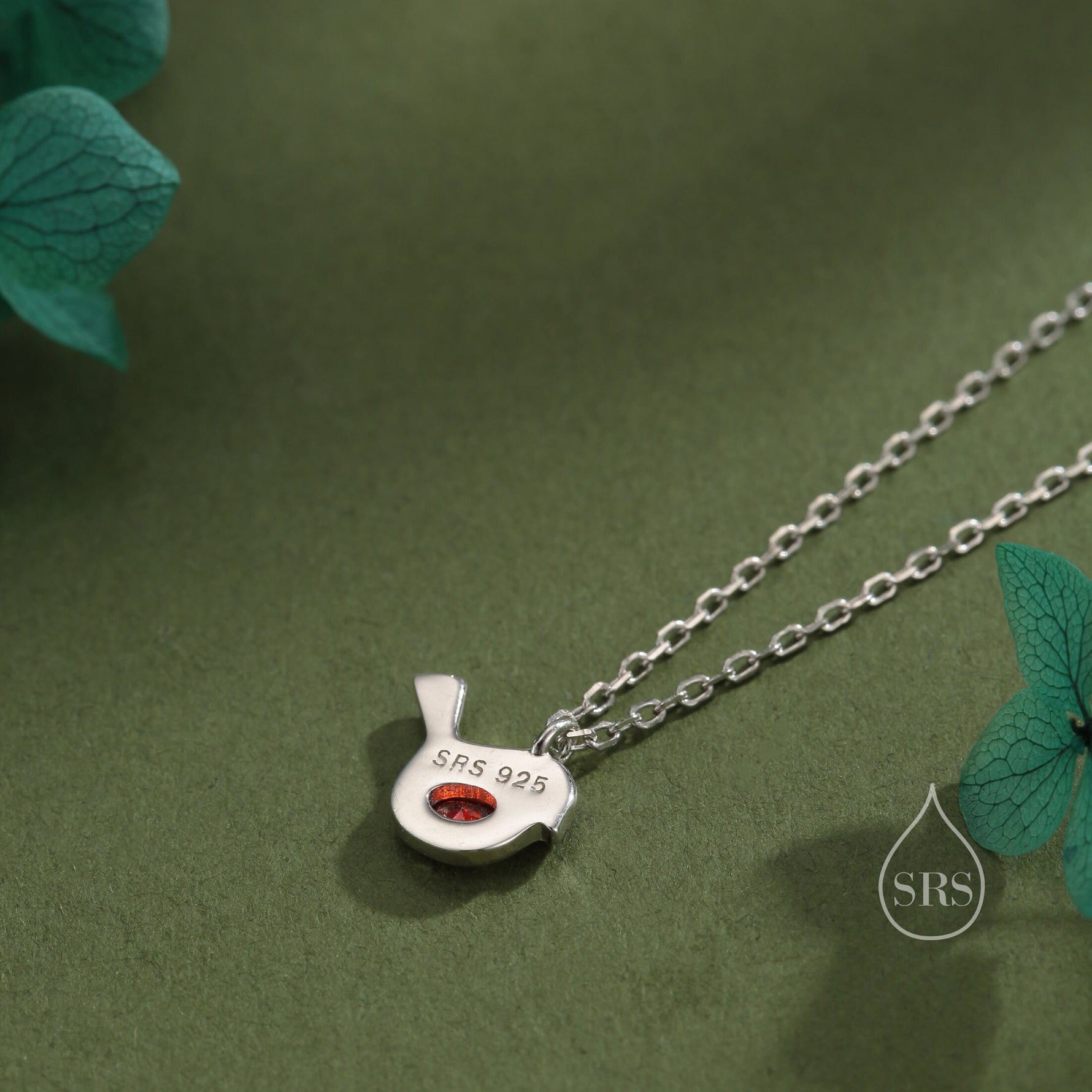 Tiny Little Robin Bird Pendant Necklace in Sterling Silver, Silver or Gold, Nature Inspired Bird Necklace