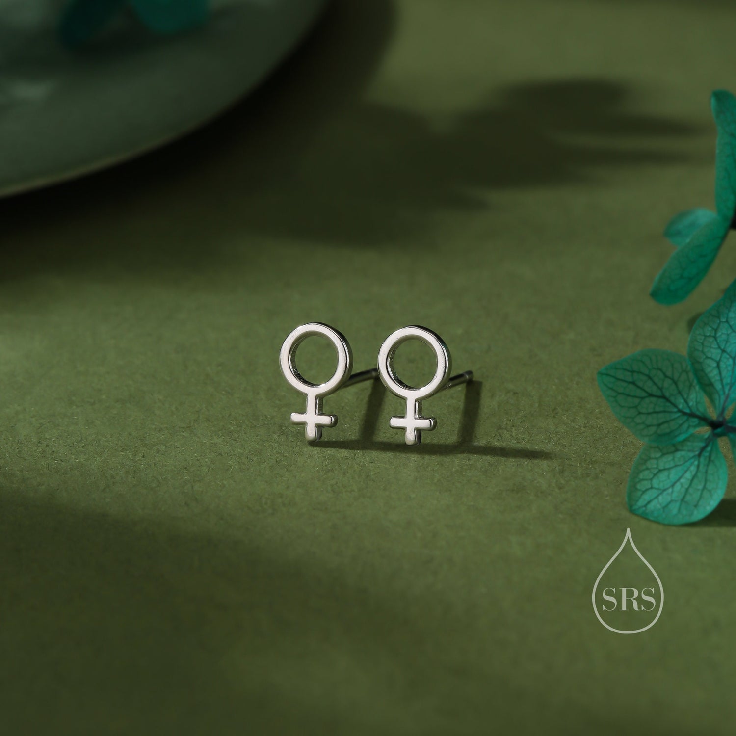 Sterling Silver Female Symbol Stud Earrings,  Silver, Gold or Rose Gold,  Venus Earrings, Feminist Earrings