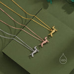 Sausage Dog Pendant Necklace in Sterling Silver, Silver or Gold or Rose Gold, Dachshund Necklace, Fun and Playful Jewellery, Pet Jewellery