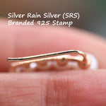 Pearl Crawler Earrings in Sterling Silver, Mother of Pearl Ear Crawlers, Simulated Pearls Ear Climbers, Silver, Gold or Rose Gold